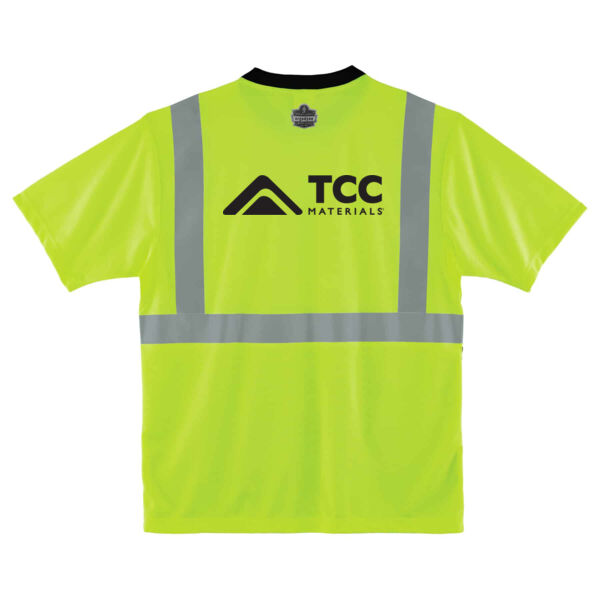 GloWear 8249BK Hi-Vis T-shirt - Type R, Class 2, Black Front - Printed Logo Thumbnail