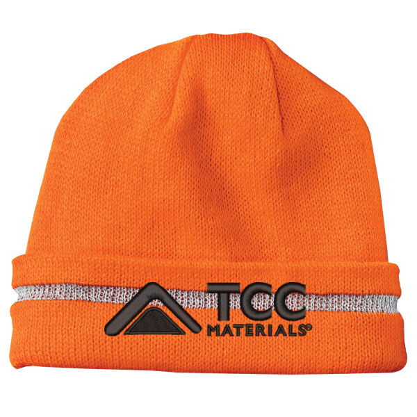 CornerStone - Enhanced Visibility Beanie with Reflective Stripe - Embroidered Logo Thumbnail
